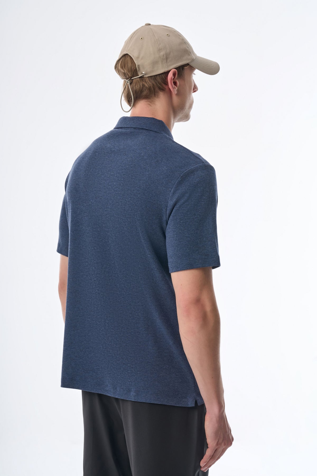 Megusta Wool Melange Fine Piquet Zip-up Polo