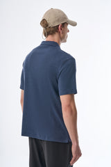 Megusta Wool Melange Fine Piquet Zip-up Polo