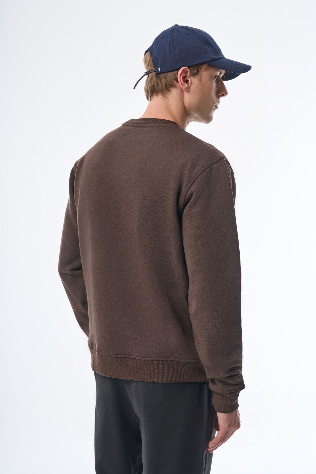 Megusta Cashmere Blend Terry Logo Crewneck Sweater