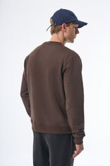 Megusta Cashmere Blend Terry Logo Crewneck Sweater