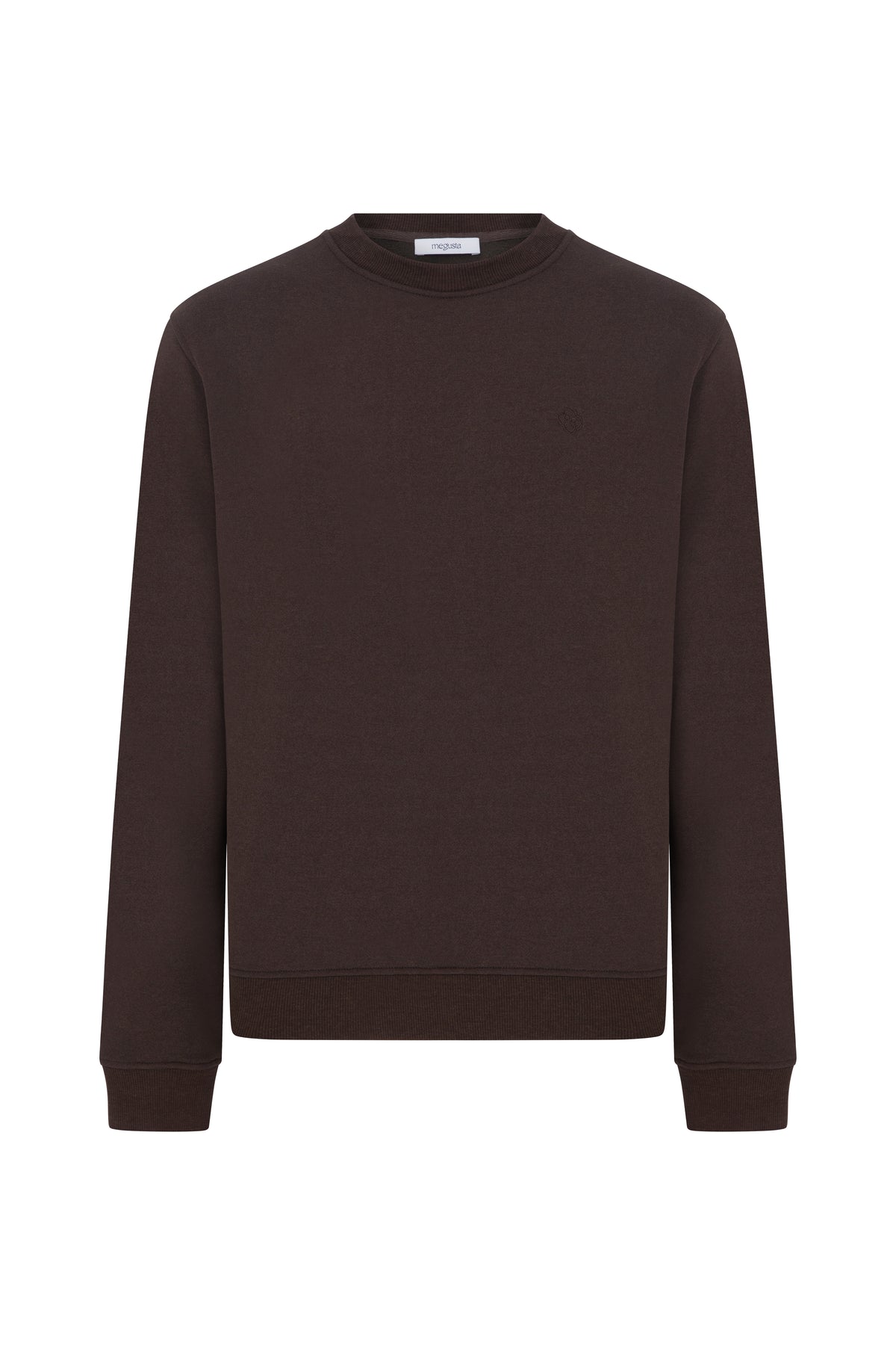 Megusta Cashmere Blend Terry Logo Crewneck Sweater