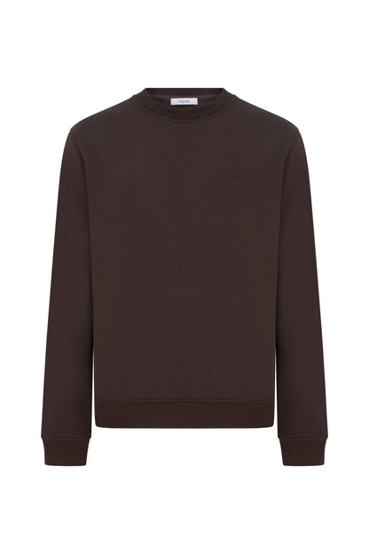 Megusta Cashmere Blend Terry Logo Crewneck Sweater