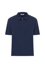 Megusta Wool Melange Fine Piquet Zip-up Polo