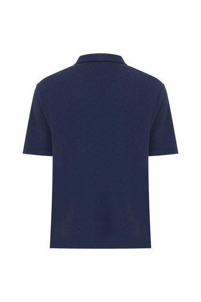 Megusta Wool Melange Fine Piquet Zip-up Polo