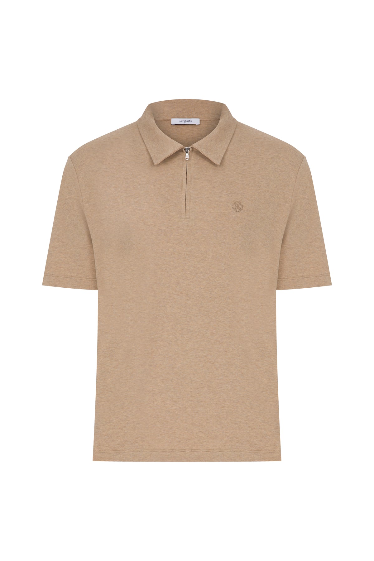 Megusta Wool Melange Fine Piquet Zip-up Polo