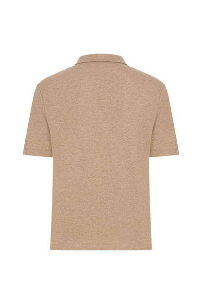Megusta Wool Melange Fine Piquet Zip-up Polo