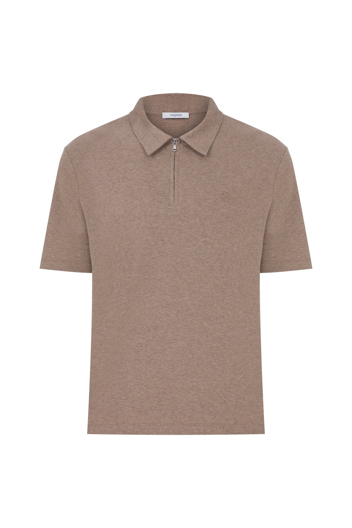 Megusta Wool Melange Fine Piquet Zip-up Polo