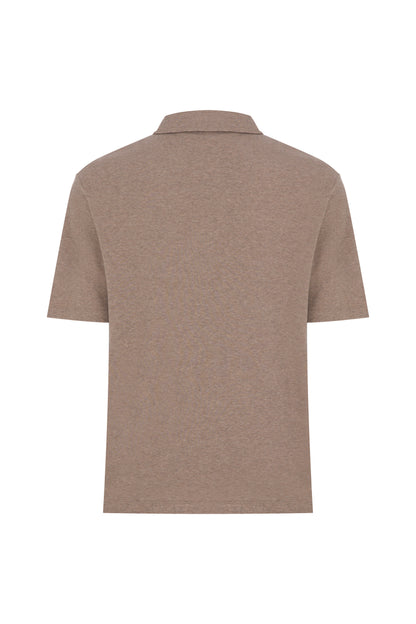 Megusta Wool Melange Fine Piquet Zip-up Polo