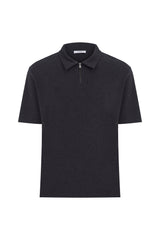 Megusta Wool Melange Fine Piquet Zip-up Polo