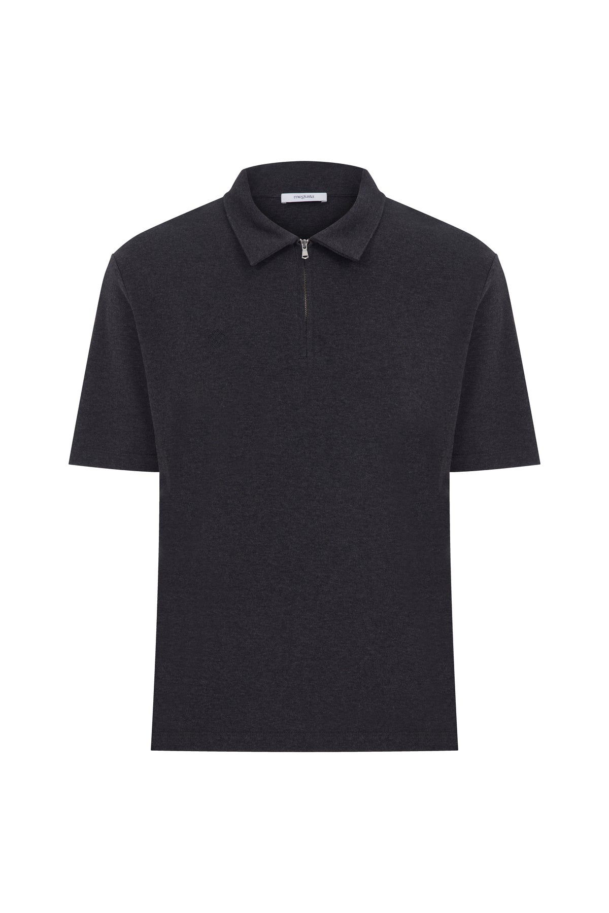Megusta Wool Melange Fine Piquet Zip-up Polo