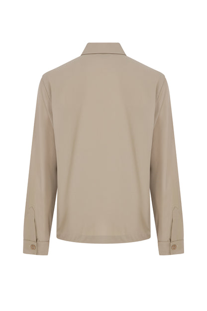Megusta Wool Logo Detailed Zipped Jacket
