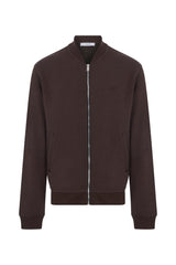 Megusta Cashmere Blend Terry Logo Zipped Sweatshirt
