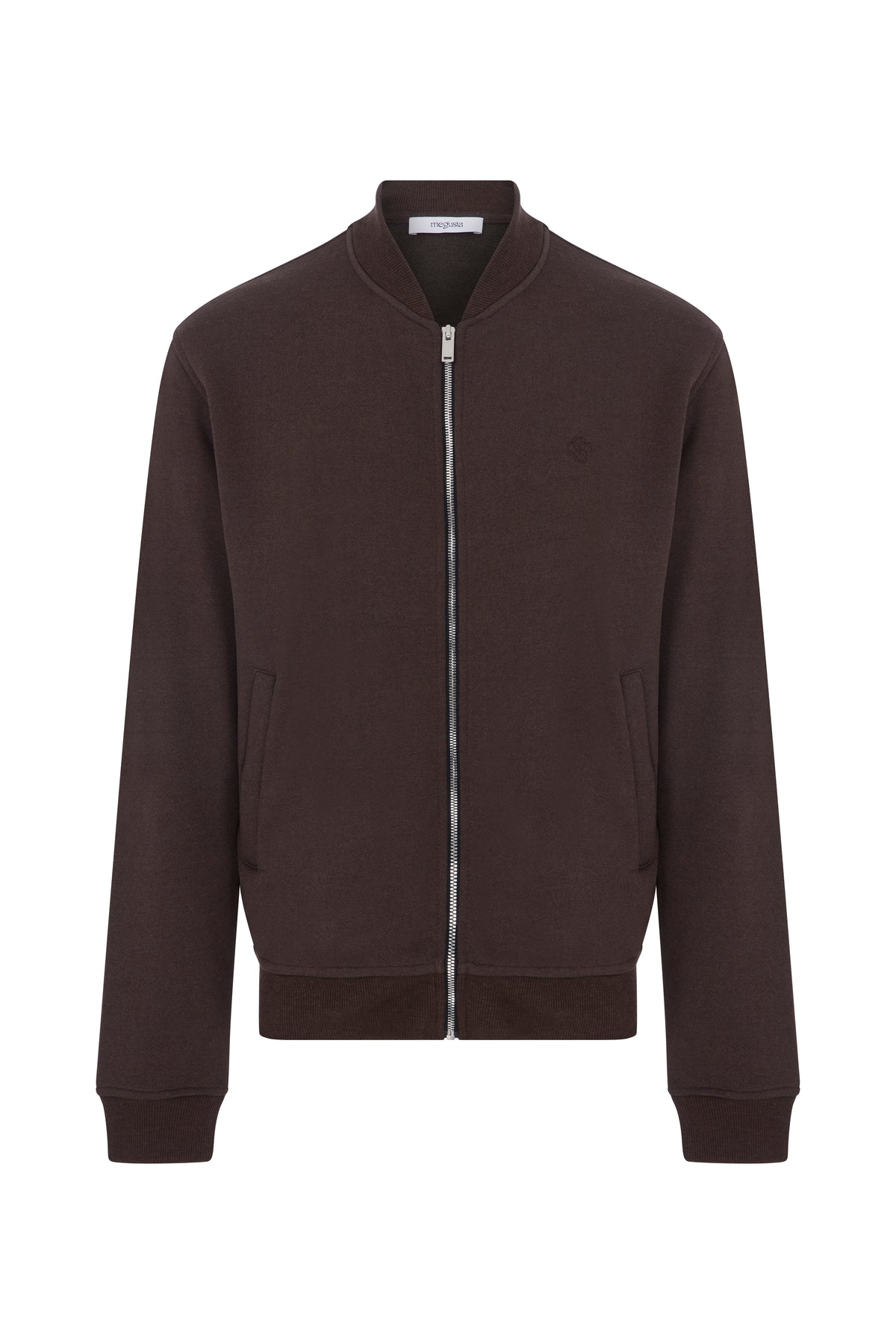 Megusta Cashmere Blend Terry Logo Zipped Sweatshirt