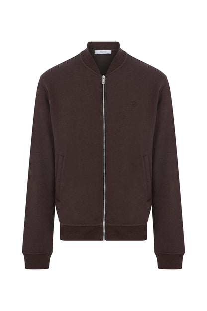 Megusta Cashmere Blend Terry Logo Zipped Sweatshirt