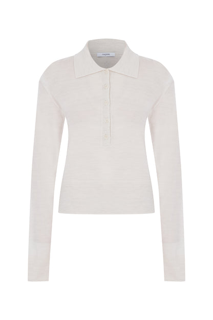 Megusta Padded Knit Longsleeve Polo