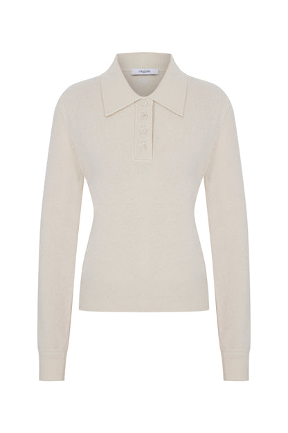 Megusta Oversized Cashmere Wool Polo Knit