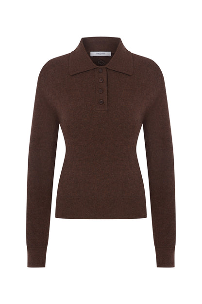Megusta Oversized Cashmere Wool Polo Knit