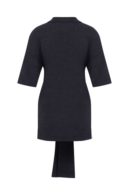 Oversized Sleeved Polo Merino Wool