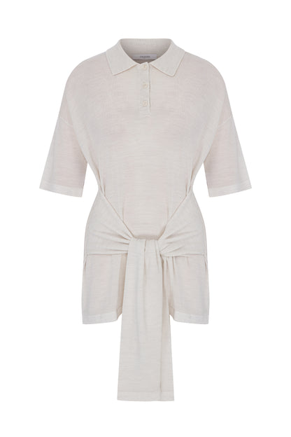 Oversized Sleeved Polo Merino Wool