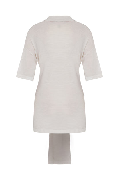 Oversized Sleeved Polo Merino Wool